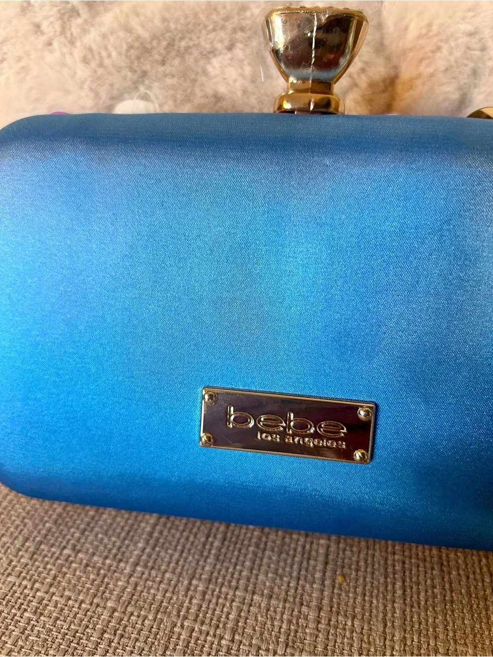Bebe - NWT - Daisy Sequin in blue clutch